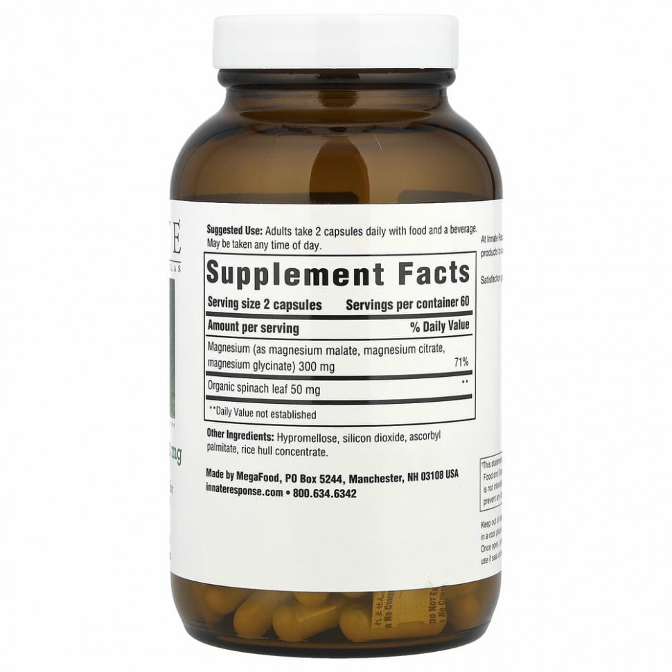 Innate Response Formulas, магний 300, 120 капсул