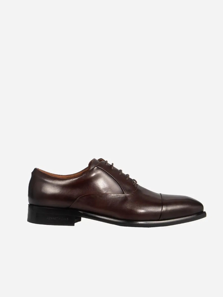 KENNETH COLE MEN'S OXFORD SHOES ETHAN / DARK BROWN