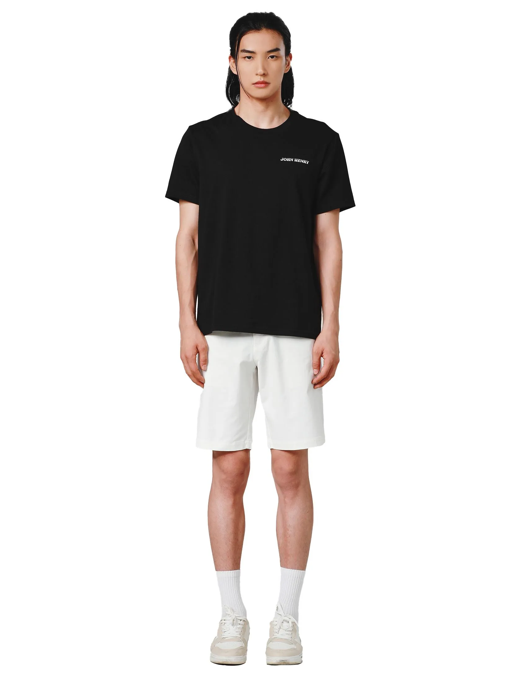 JOHN HENRY Men's Shorts (Slim Fit) ICONIC AF White
