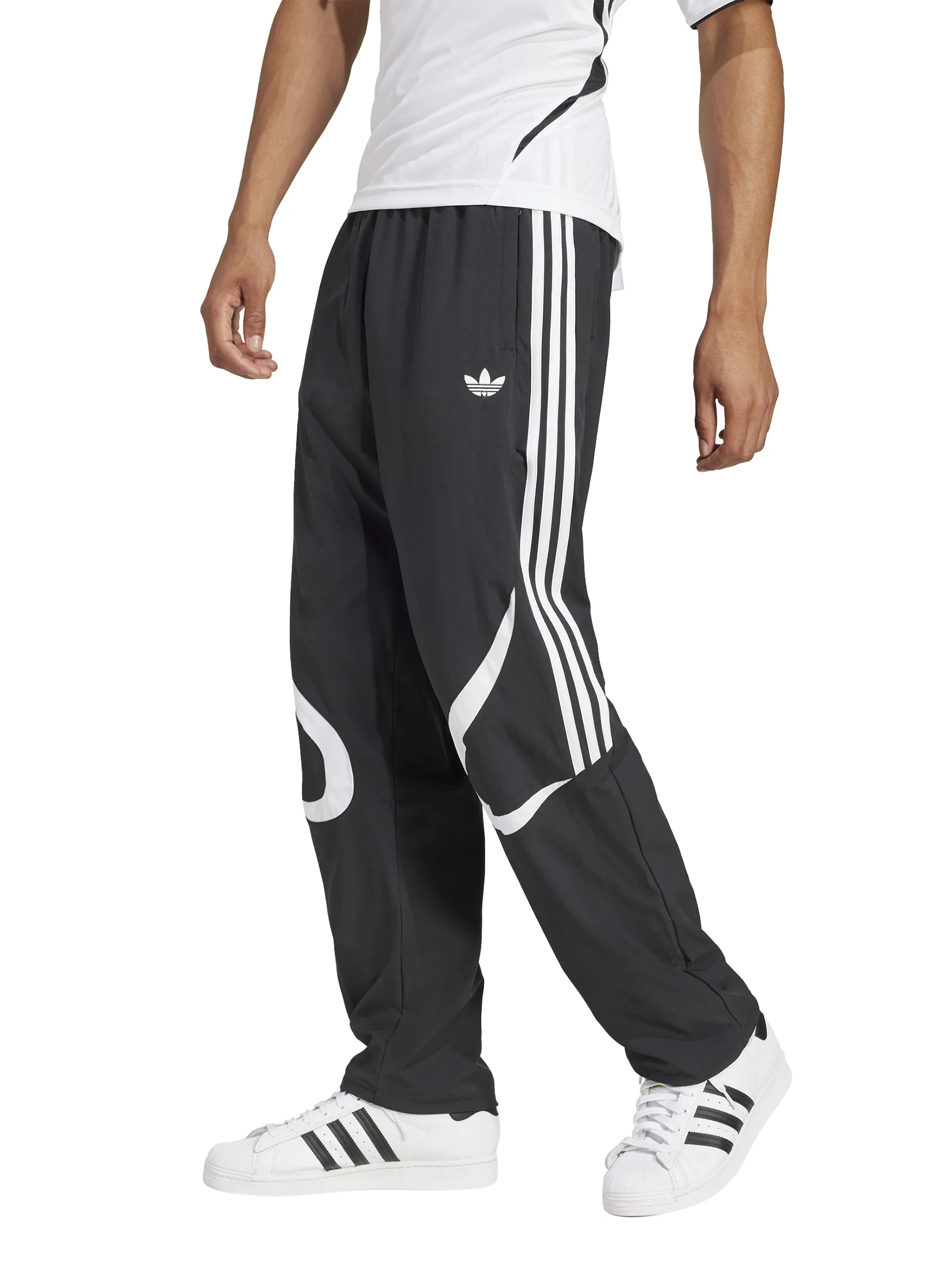 ADIDAS Men Track Tracksuit Bottoms Adicolor Teamgeist Black / White