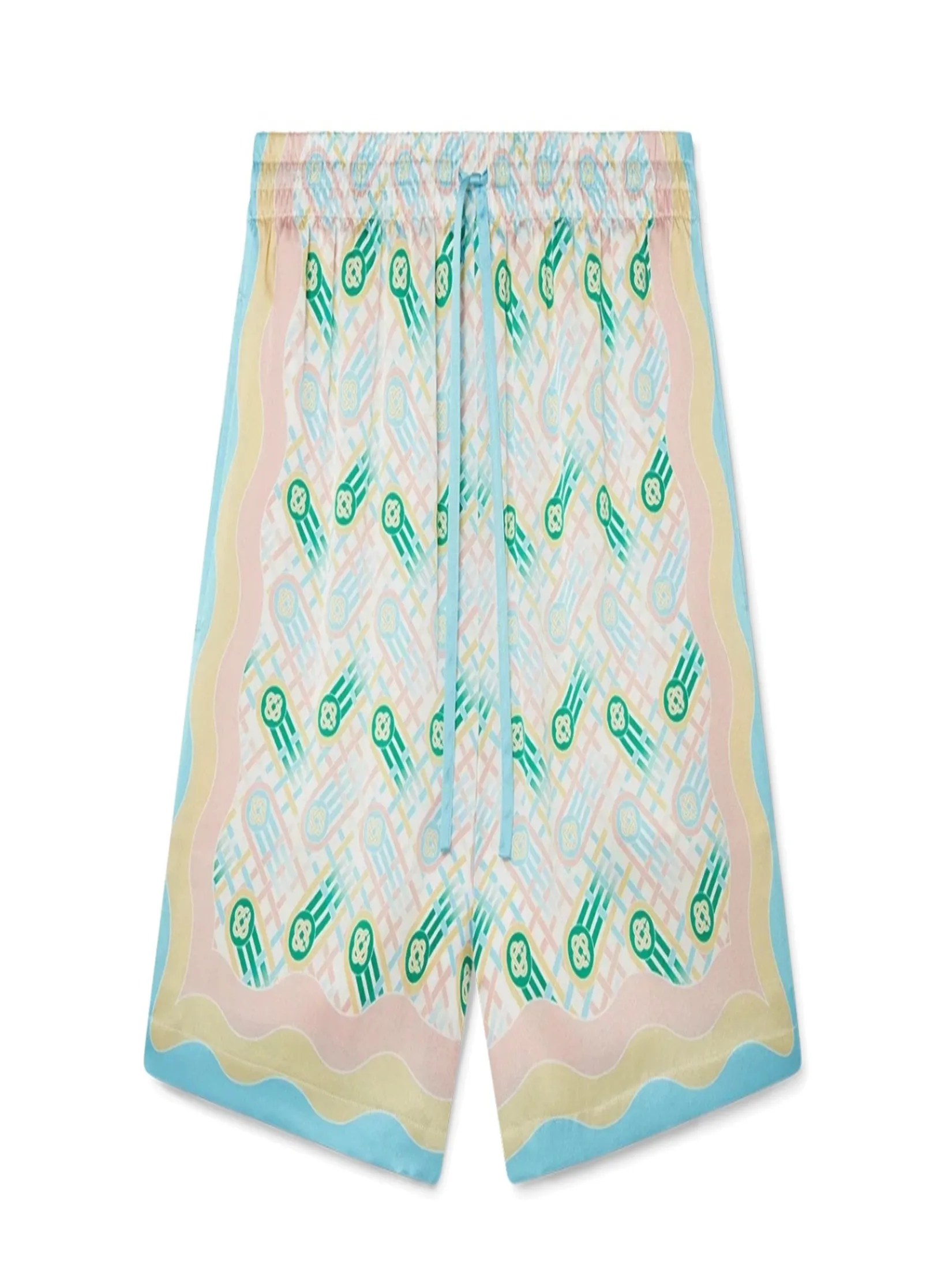 CASABLANCA SILK SHORTS WITH DRAWSTRINGS IN PING PONG PRINT Size - L