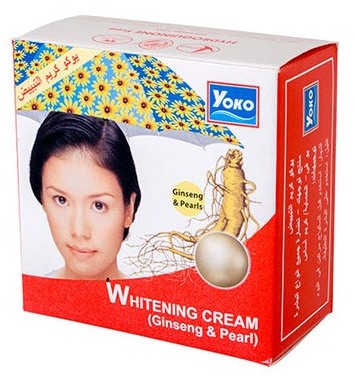 Отбеливающий крем для лица с женьшенем и жемчугом Yoko 4 гр