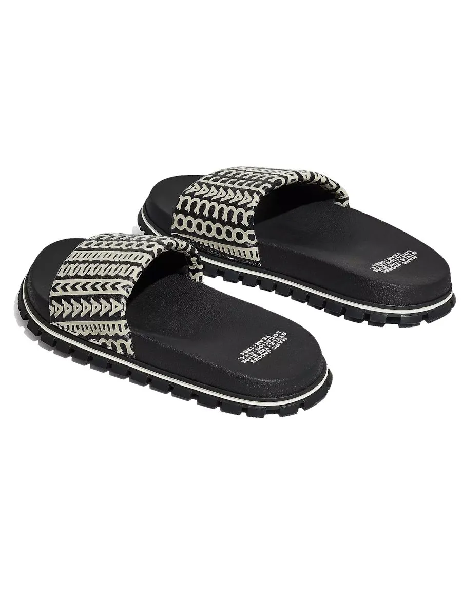 MARC JACOBS THE MONOGRAM SLIDE BLACK/WHITE