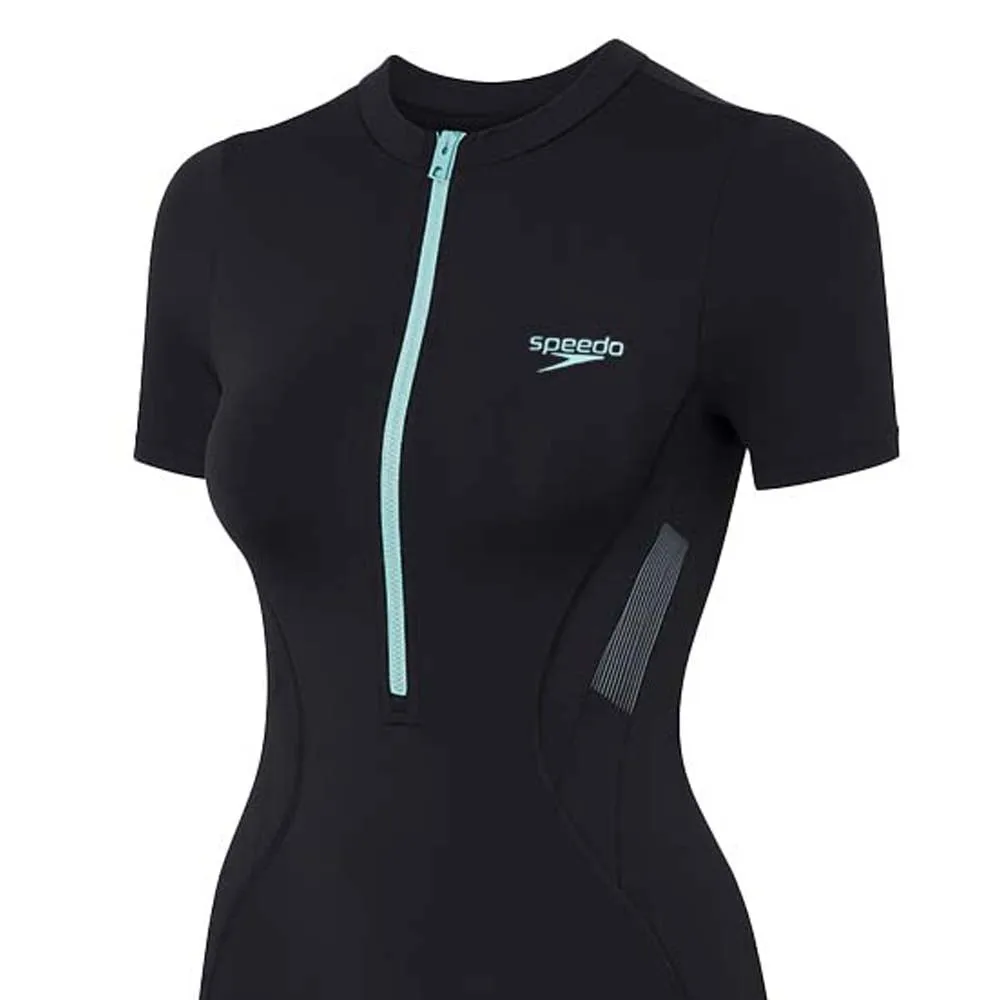 SPEEDO Hero 6.0 Short Sleeve One Piece (Aurora Shaping) Women Swimsuit Black - SP111SP873ENTH