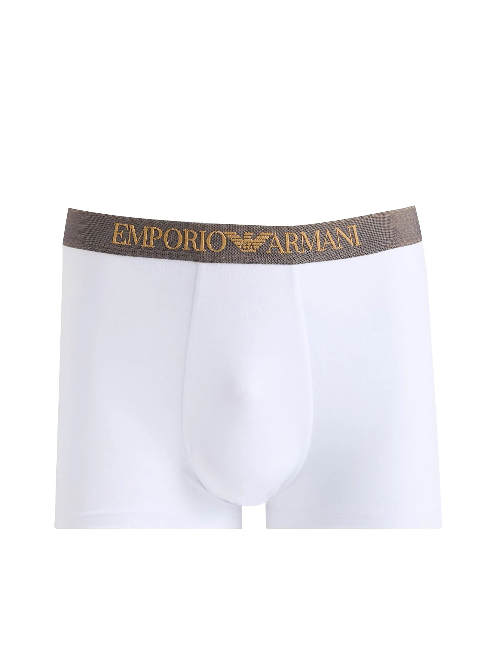 EMPORIO ARMANI Men Underwear Trunk Pack 2 pcs SS25 White/Armani Blu
