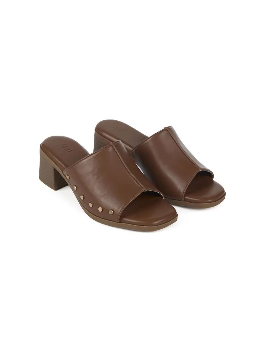 SHU WOWEN  BEDDY 2" MULE - CHOCOLATE