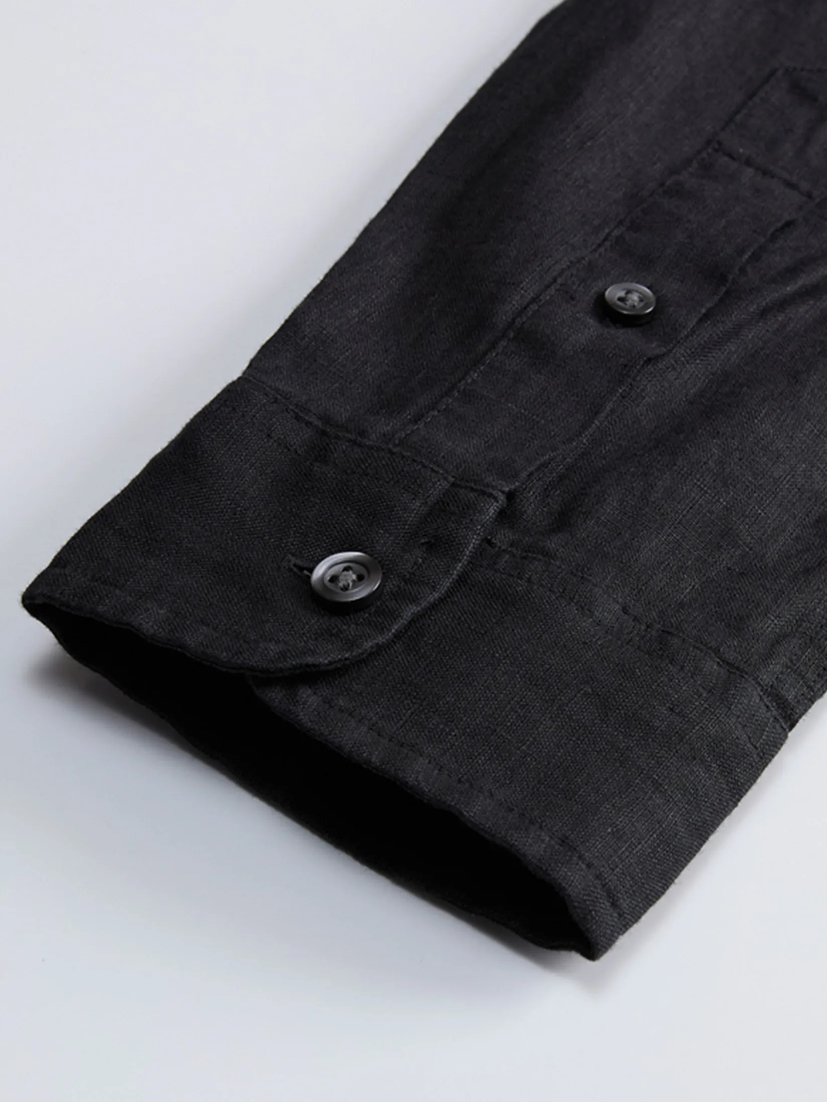 GIORDANO Men s Online Exclusive Regular Poplin Linen Shirt (Korea) Black