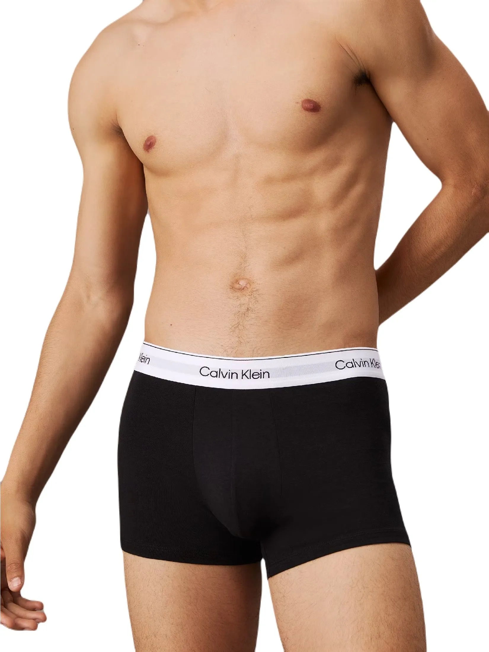 CALVIN KLEIN Men's Icon Cotton Stretch Trunk 3Pack Black