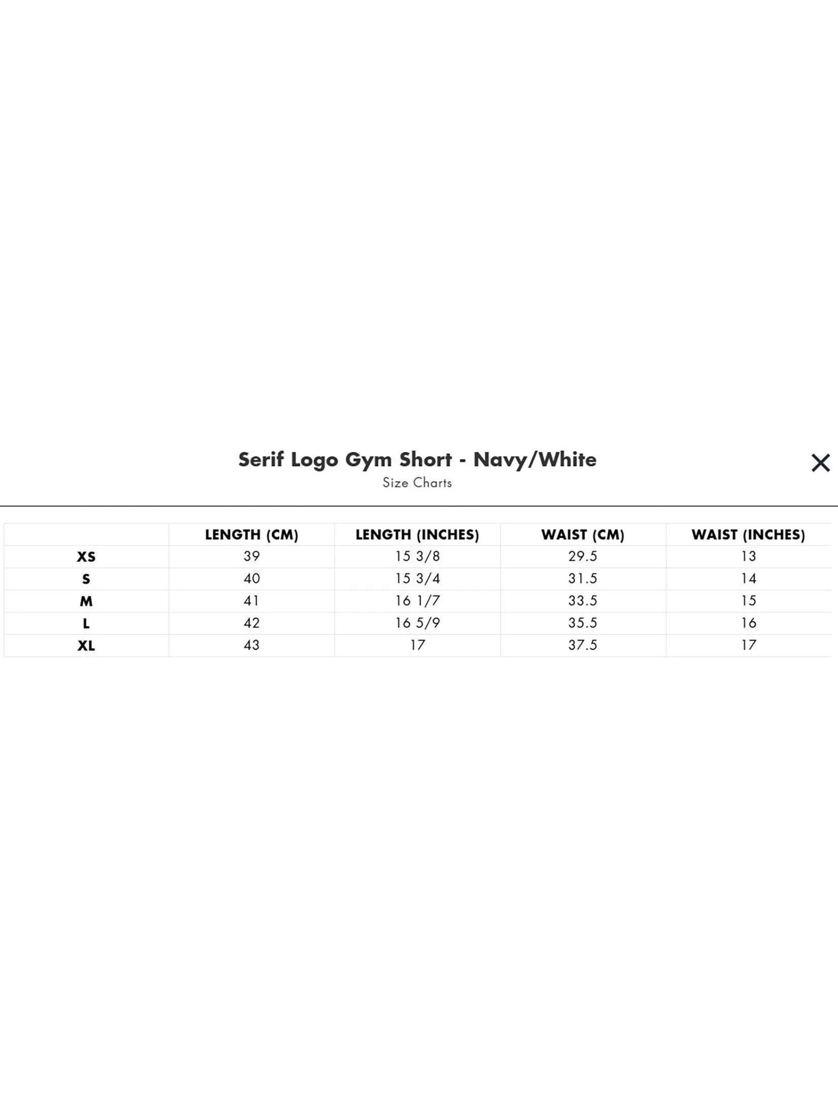 SPORTY & RICH Unisex Gym Short Serif Logo- Navy/White