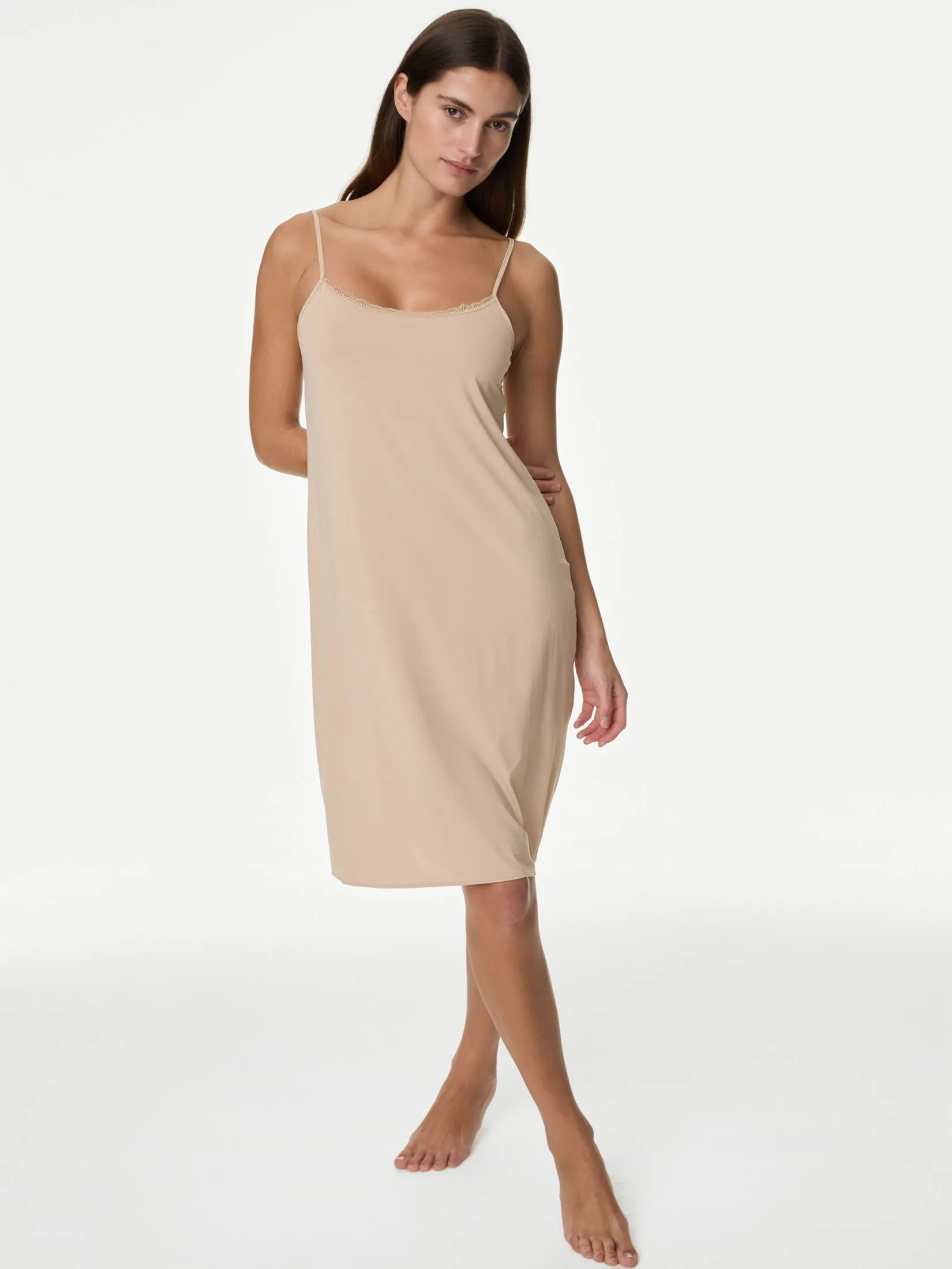 MARKS & SPENCER Women Full Slip Cool Comfort Flexifit Almond