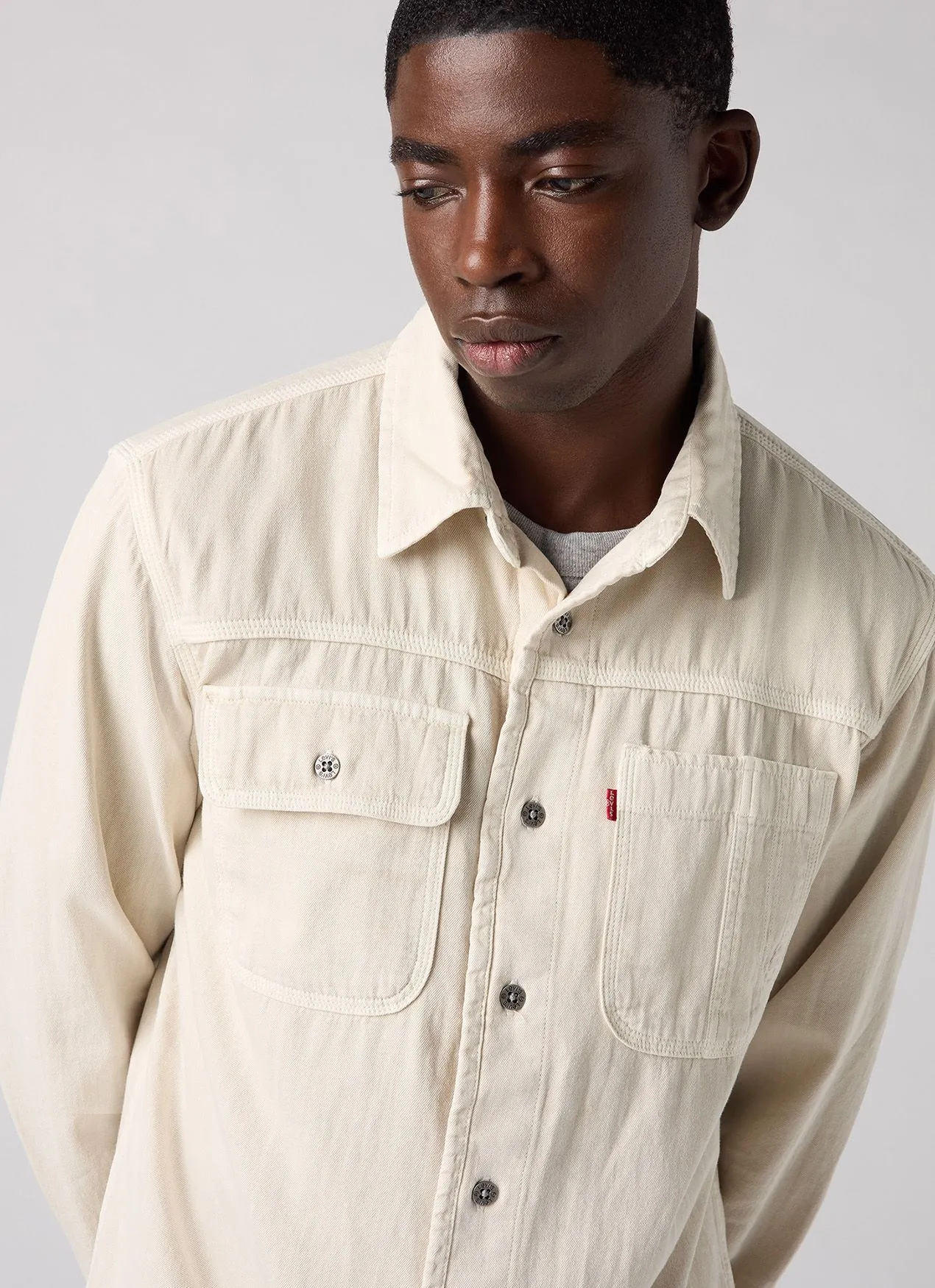 LEVI'S Men’s Long-Sleeve Auburn Worker Shirt Cream