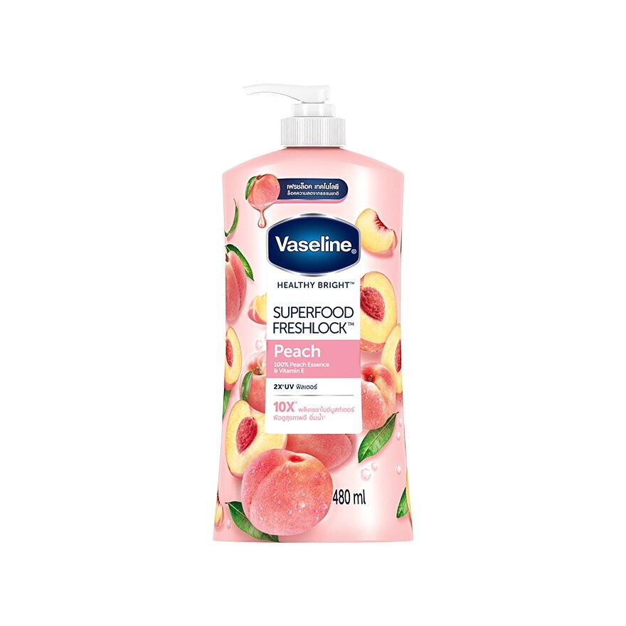 Vaseline Healthy Bright Superfood Freshlock Peach 480 Ml.