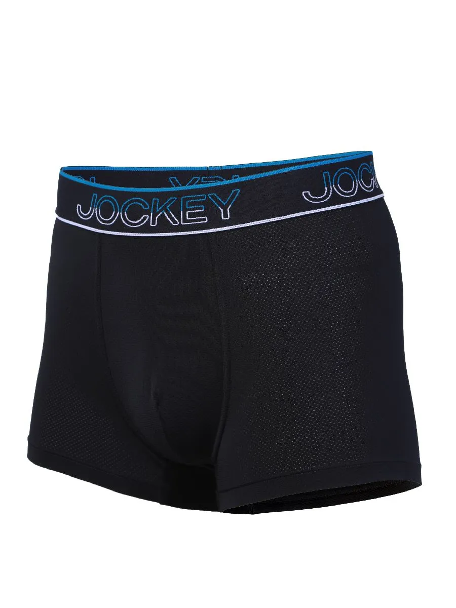 JOCKEY UNDERWEAR Men's PERFORMANCE TRUNKS BLACK