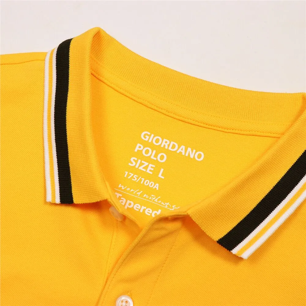 GIORDANO Yellow Men's Solid Polo
