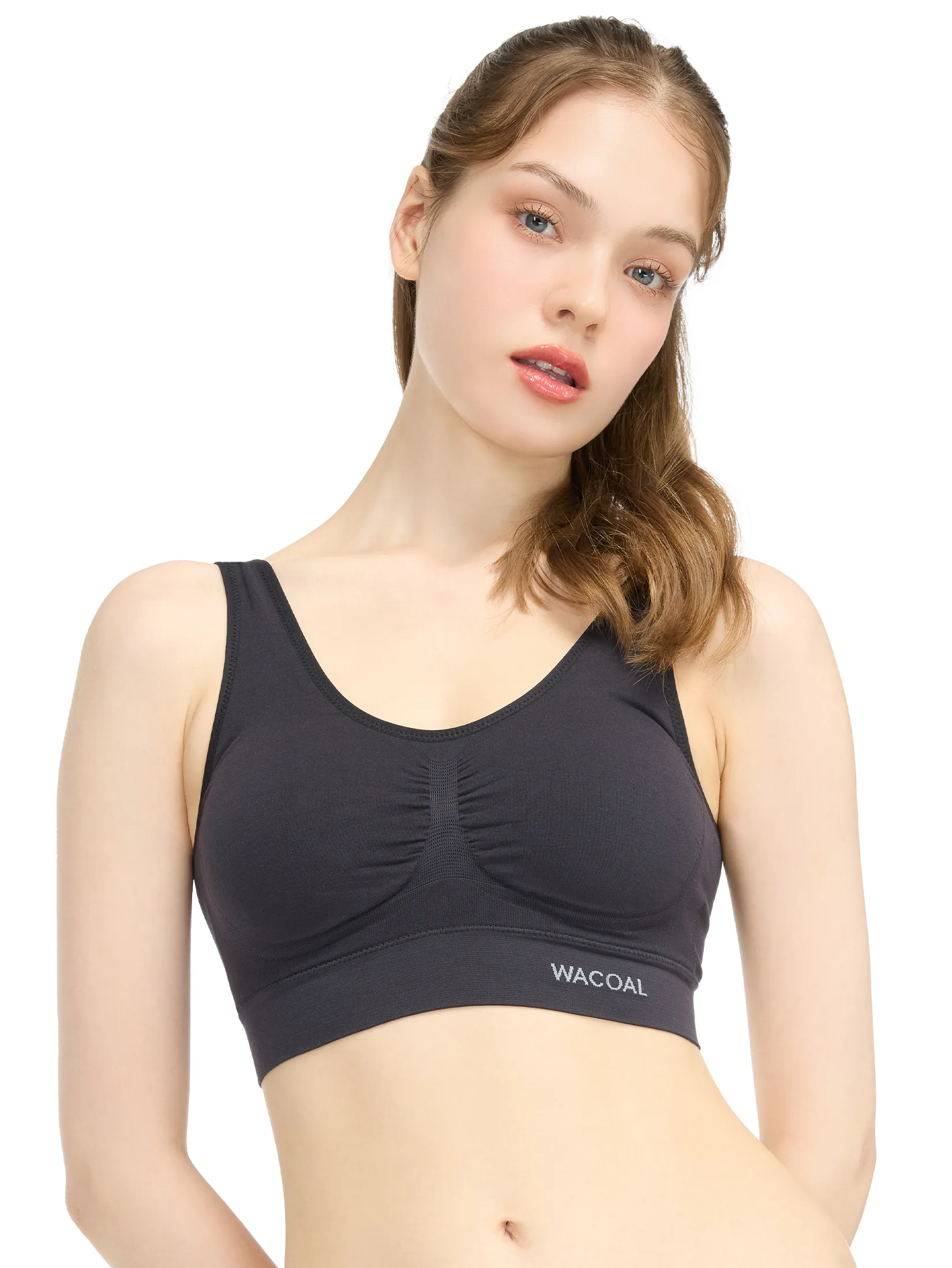 WACOAL Women Lingerie seamless bra with hook Black