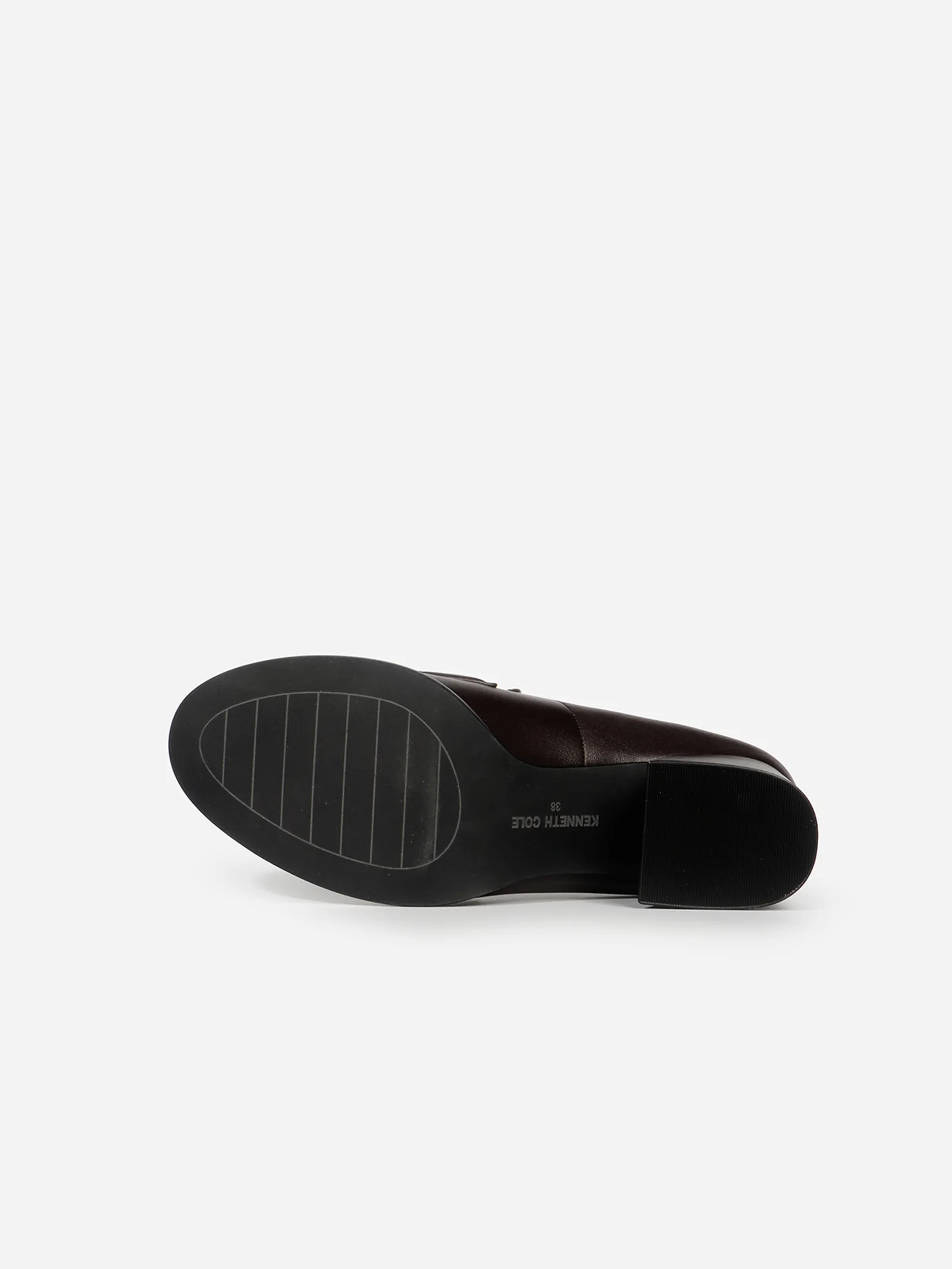 KENNETH COLE WOMEN HEELS ALINA LOAFER X ANNE THONGPRASOM /CHOCOLATE/CALF HAIR