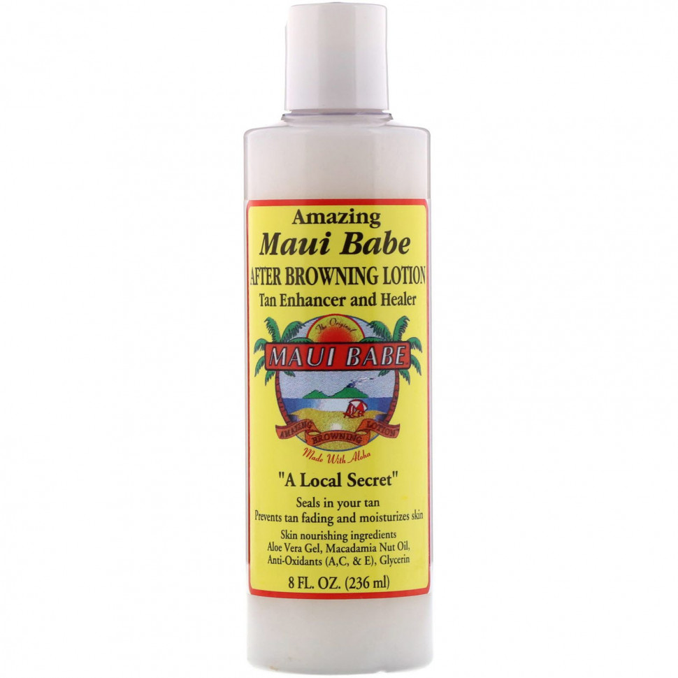 Maui Babe, After Browning Lotion, лосьон после загара для улучшения цвета загара и ухода за кожей, 236 мл
