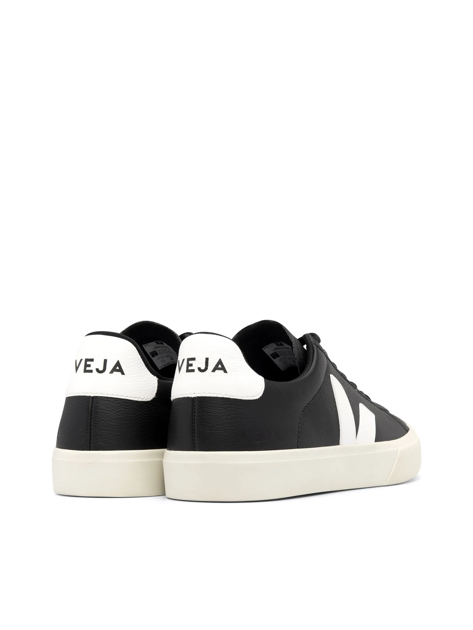 VEJA Men Sneakers Campo Chromefree Leather Black White