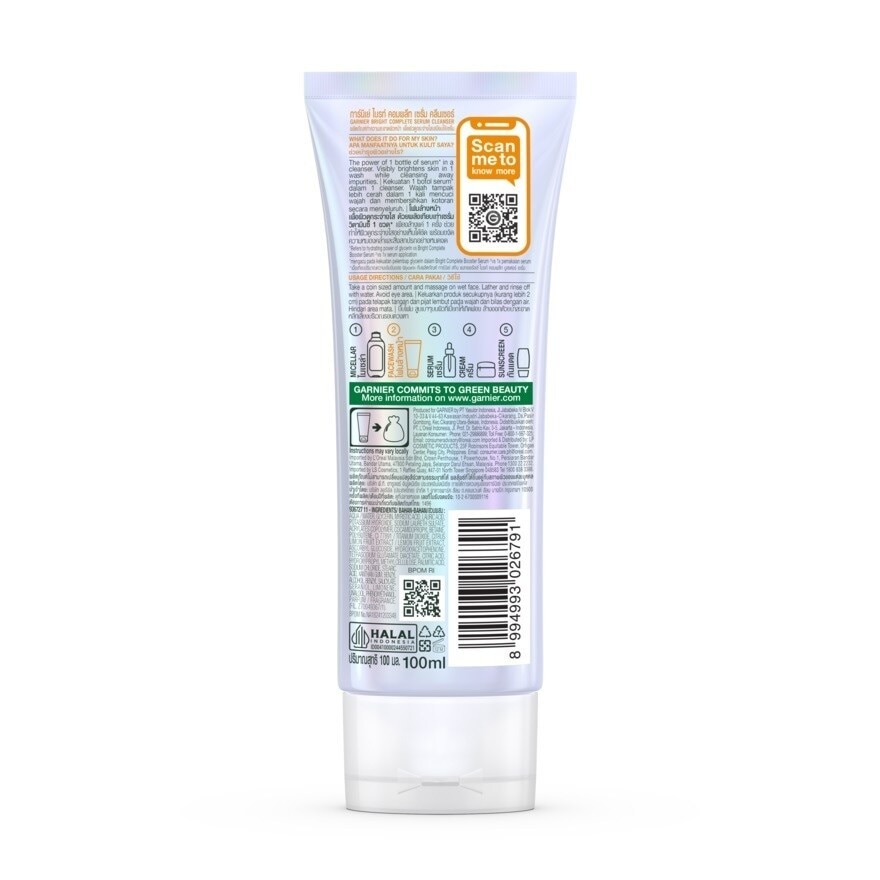 Garnier Bright Complete Serum Cleanser Vitamin C 100 Ml.