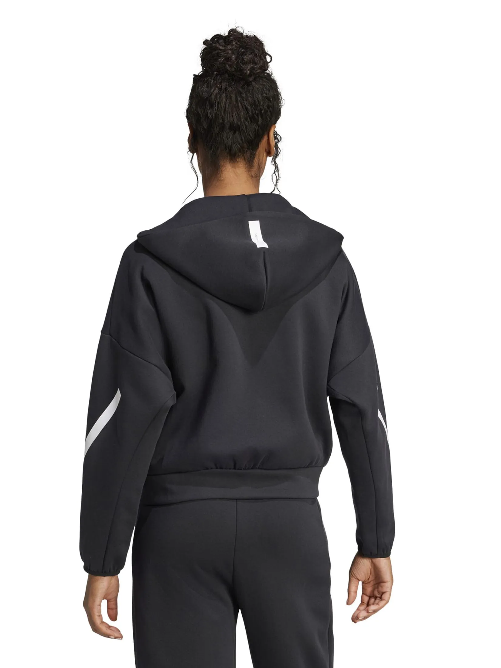 ADIDAS Women Hoodie Adidas Z.N.E. Full-Zip Black / White