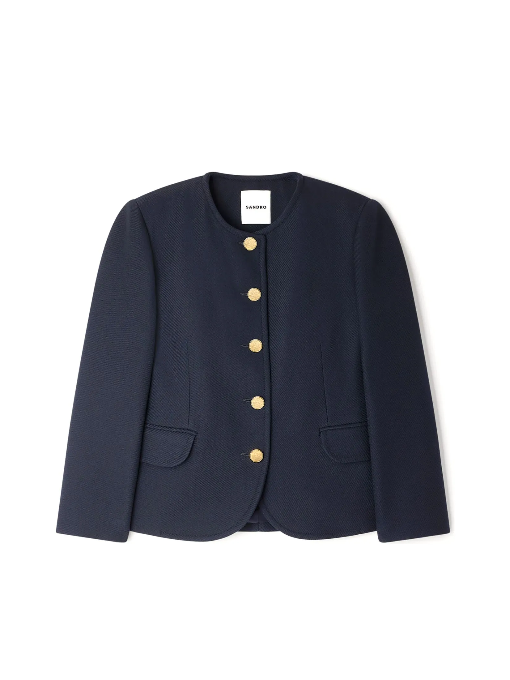 SANDRO Round Collar Jacket