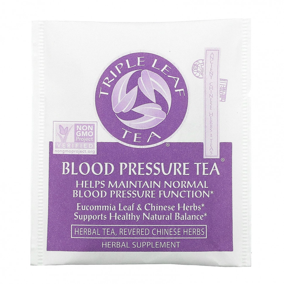 Triple Leaf Tea, артериальное давление, 20 чайных пакетиков, 30 г (1,06 унции)