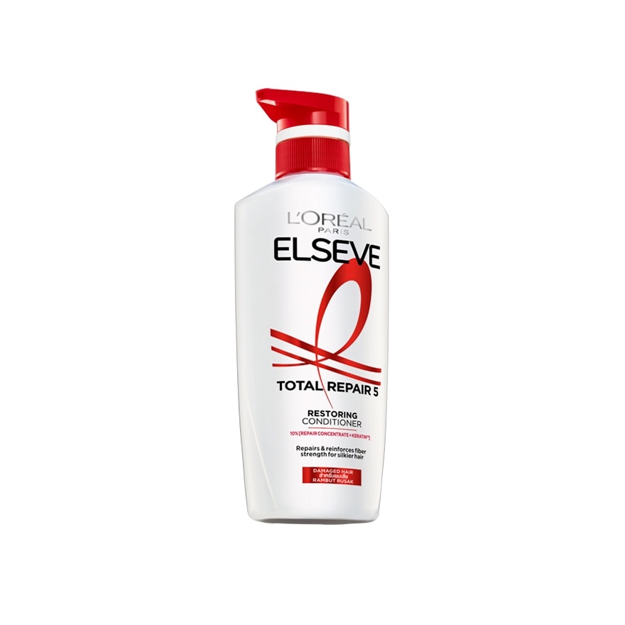 L'Oreal Paris Elseve Conditioner Total Repair 5 Repairing 375 Ml. ฟื้นฟูผมแห้งเสีย