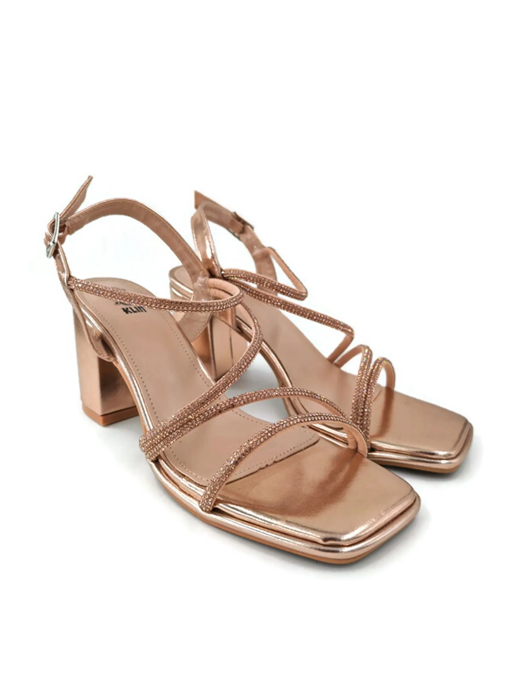 KLIN Woman Slingback Blocked Maxi Champagne