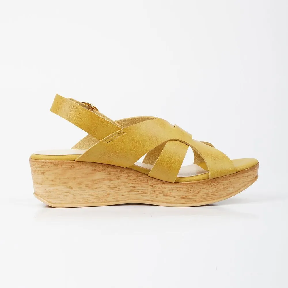 JOLI SNOB Mustard Comfort Sandals ACT-92858