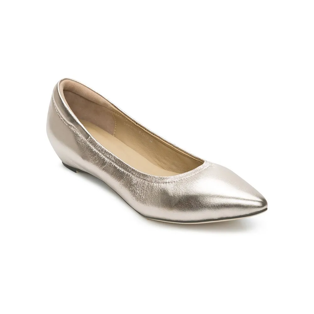 SHU WOMEN CELEB HEELS 1" ORIGINAL HIDDEN HEELS  - DELUXE GOLD