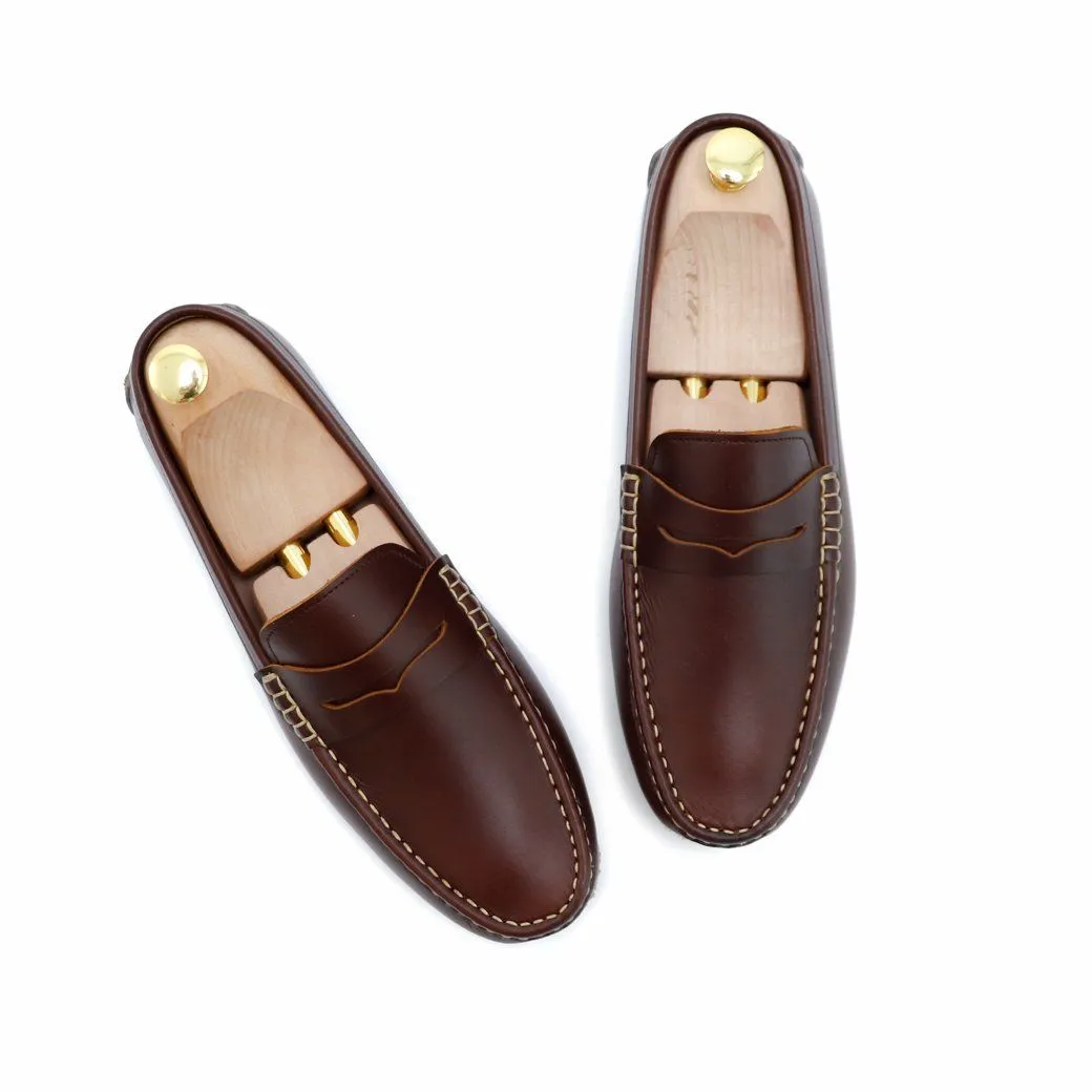 BROWN STONE BROWN STONE Penny Loafer Oil Brandy Brown
