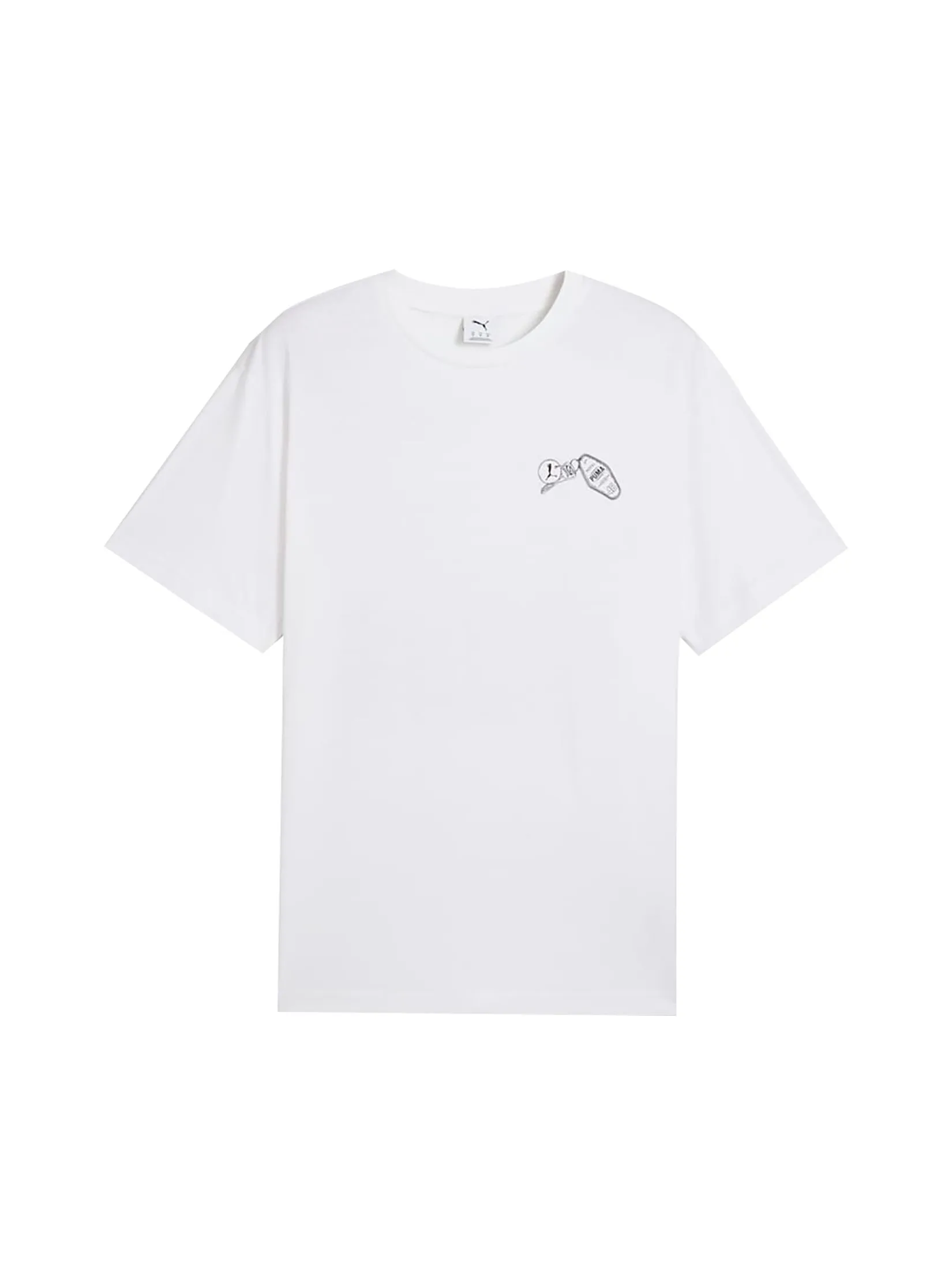 PUMA Men T-Shirt Graphics Hotel Relaxed Puma White