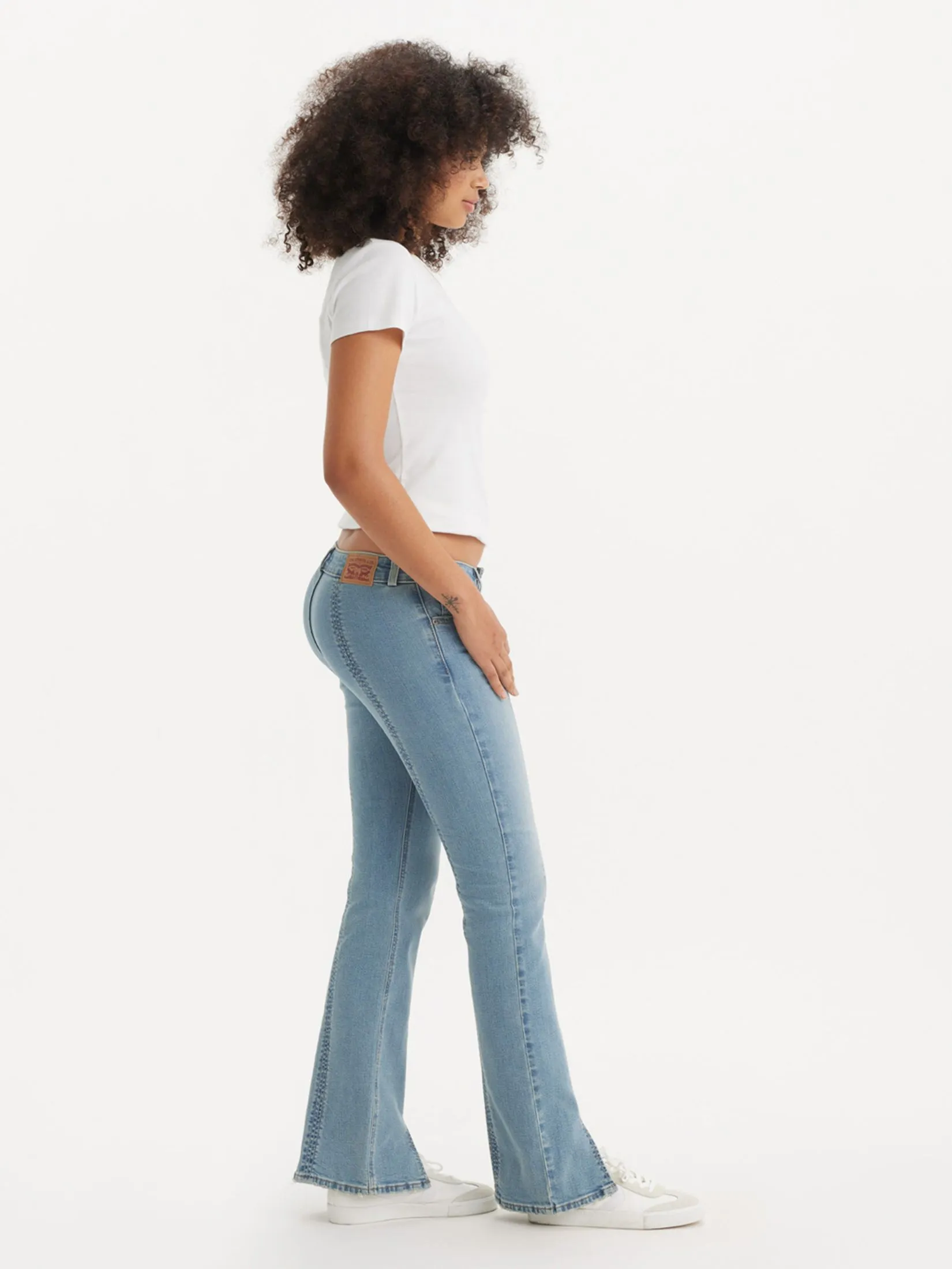 LEVI'S Women's Seamed Superlow Bootcut Jeans Light Blue