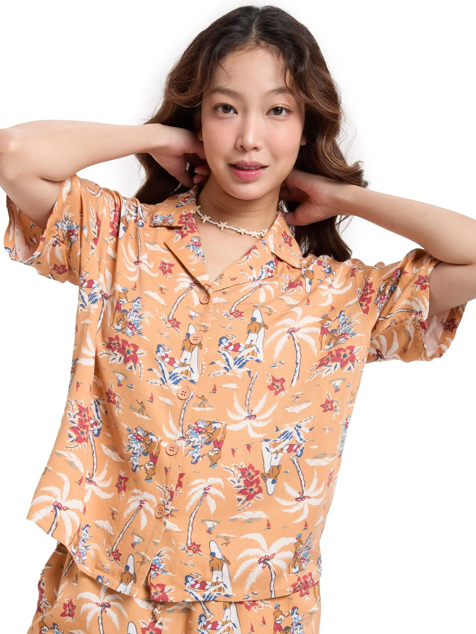 DEFRY 01 Women Shirt Short Sleeves 2503BSSW046 Orange