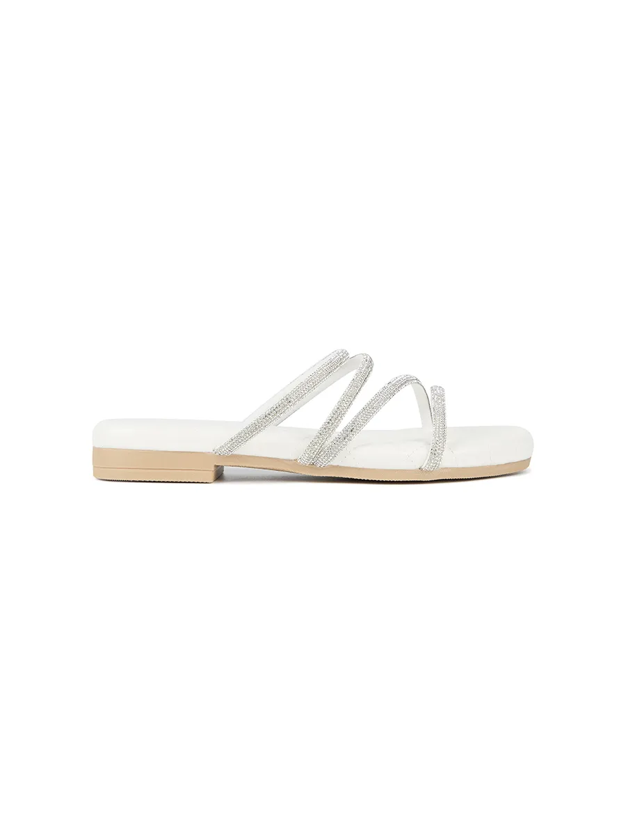 SHU WOWEN  DGB PALETTE SOFT SANDALS - WHITE CHOC