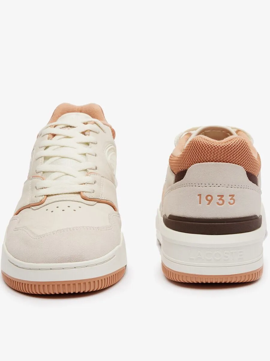 LACOSTE White Men’s Lineshot Contrasted Accent Leather Trainers