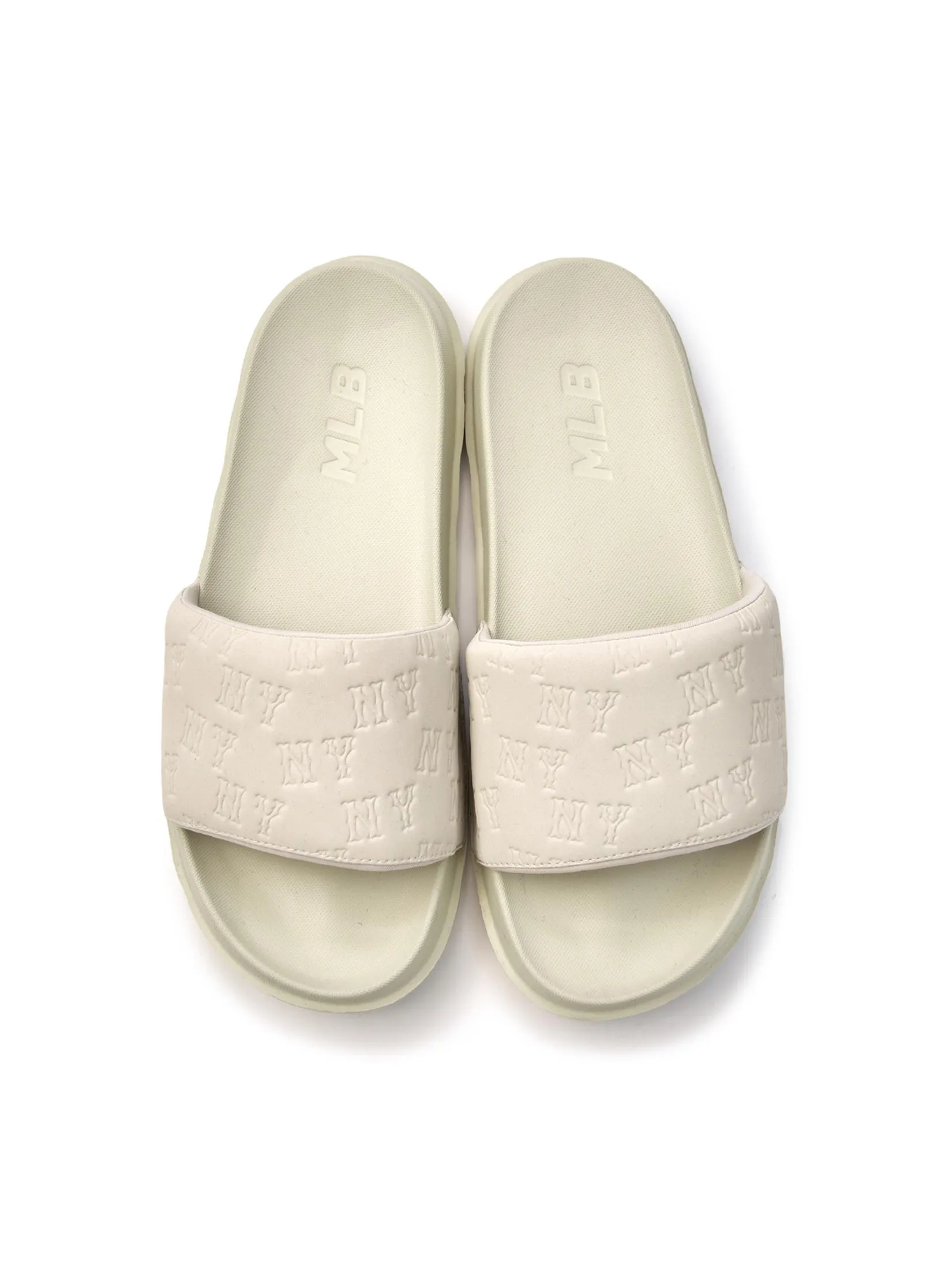 MLB Slides Unisex Chunky Skipper Monogram Slide Model 3ALPSM153 50SAM Melange Sand