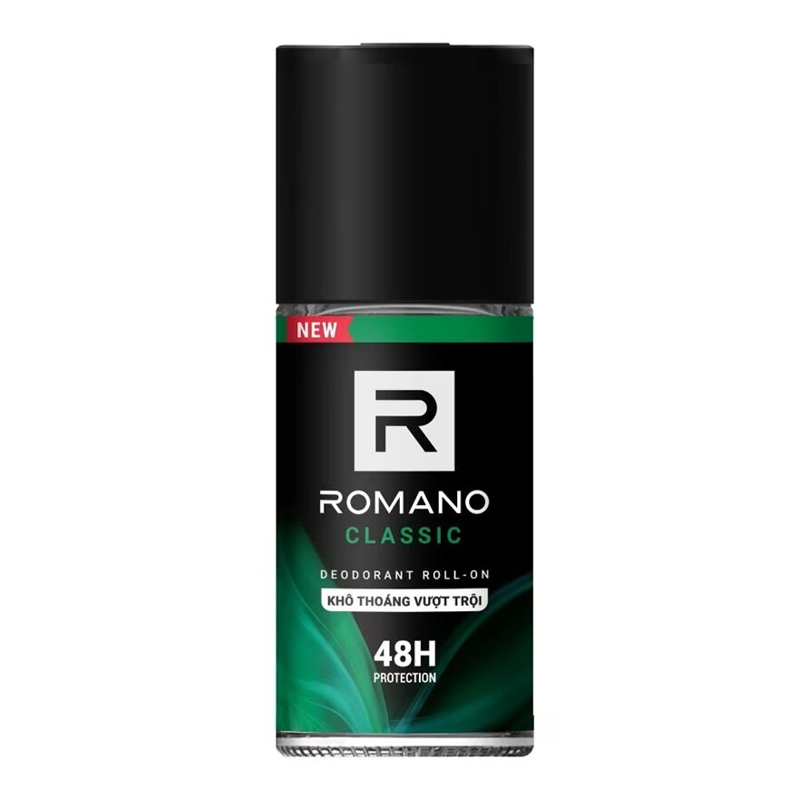 Romano Roll On Classic 50 Ml.โรลออน ลดเหงื่อ ระงับกลิ่นกาย - Green