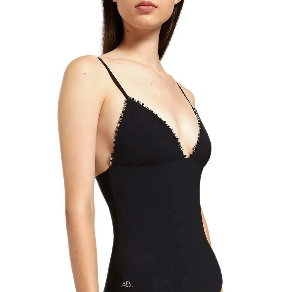 ANGELYS BALEK BLACK BEADED CAMI WOMEN SWIMSSUIT