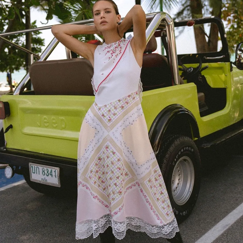 JANESUDA (PS23) Long sleeveless printed dress Size - M