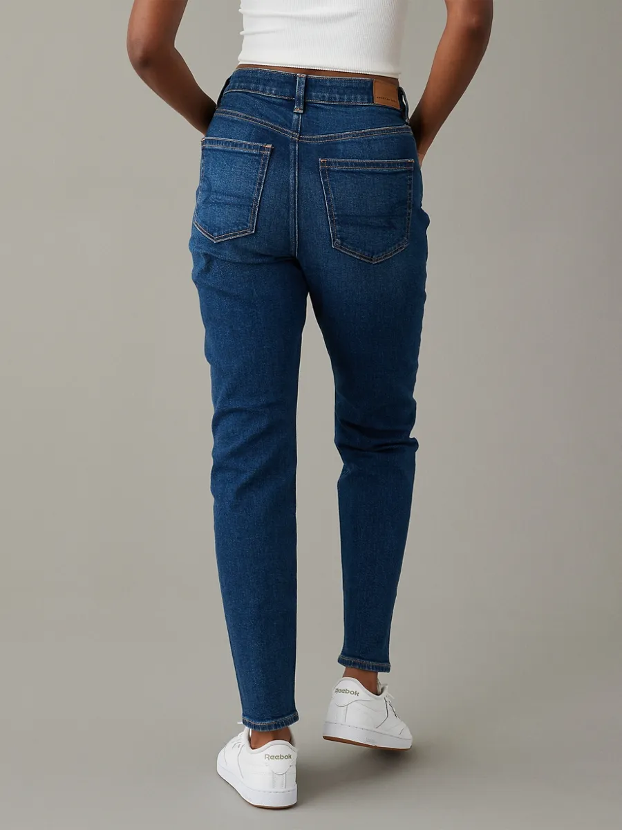 AMERICAN EAGLE WOMEN MOM JEANS 992 TINTED MEDIUM