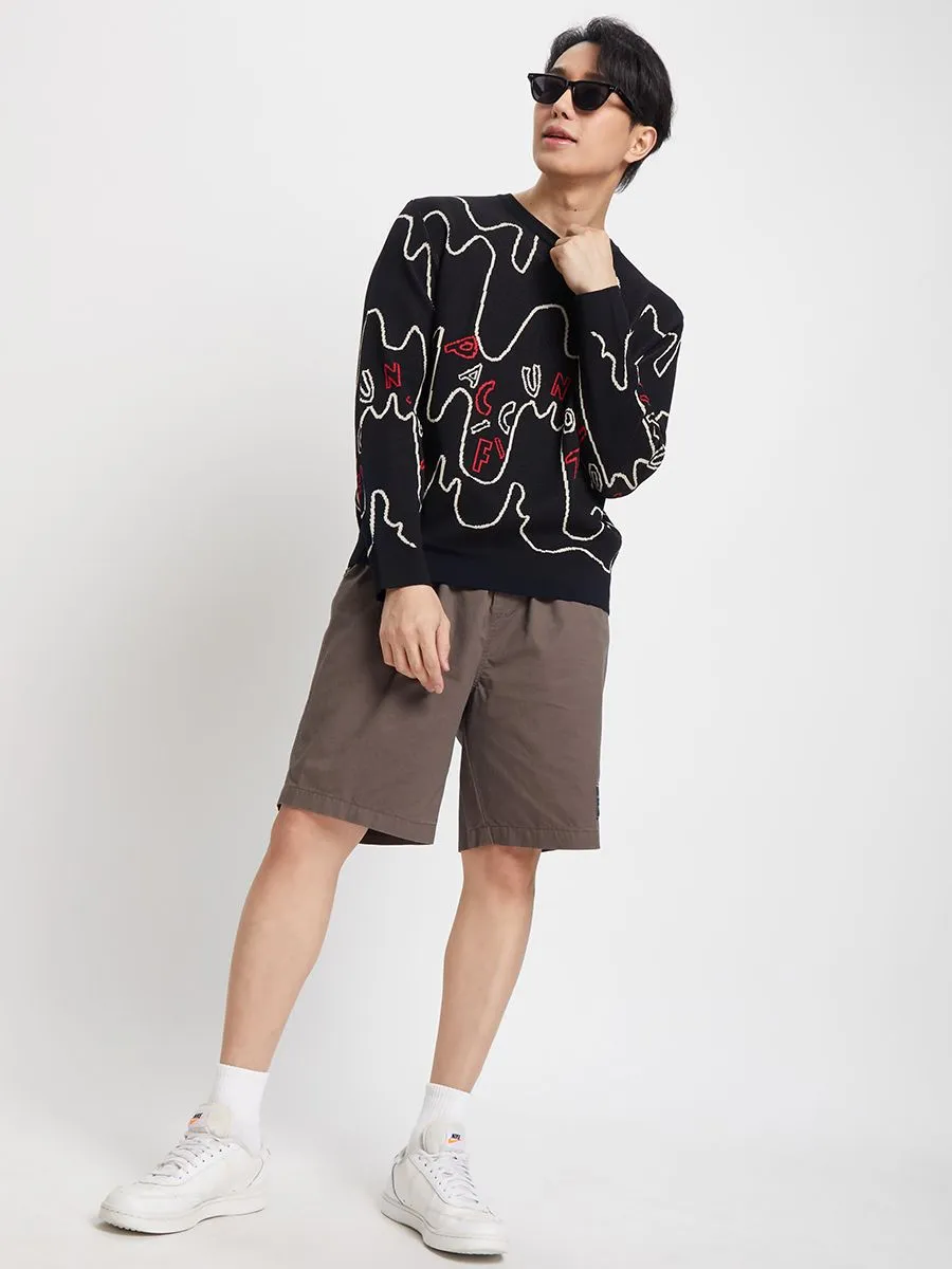 PACIFIC UNION Men Shorts Elastic Waist Casual