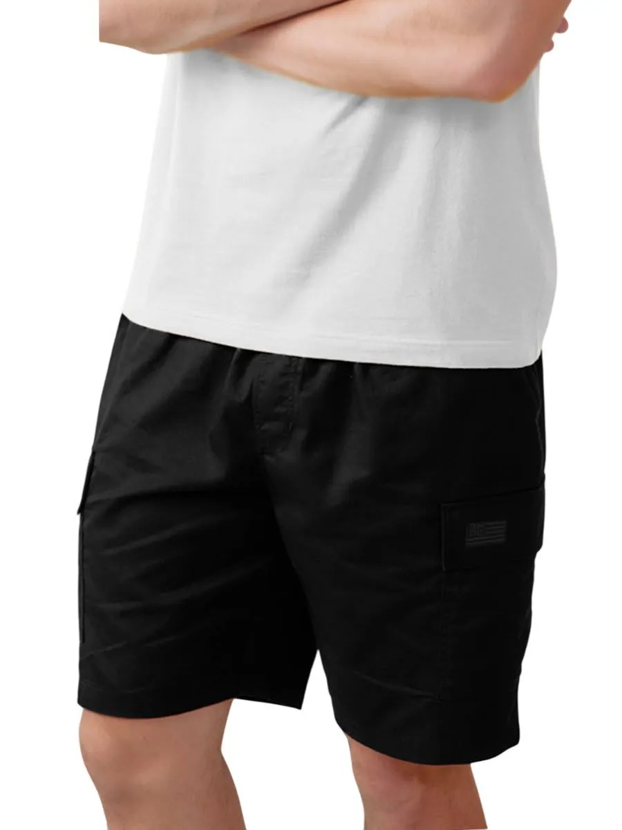 BEVERLY HILLS POLO CLUB Black Men Easy CARGO Shorts Model BS2G020 Size - L