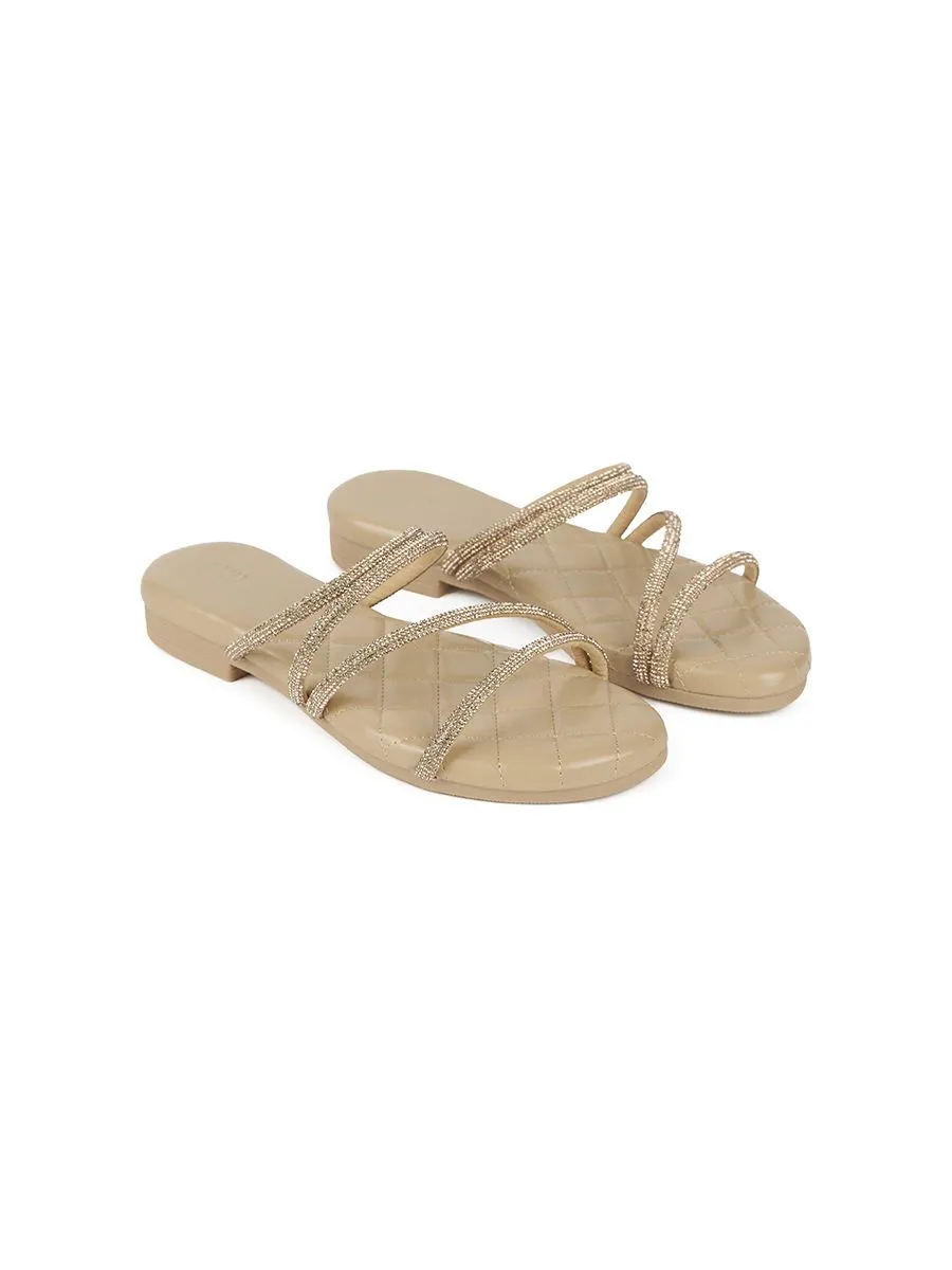 SHU WOWEN  DGB PALETTE SOFT SANDALS - BEIGE