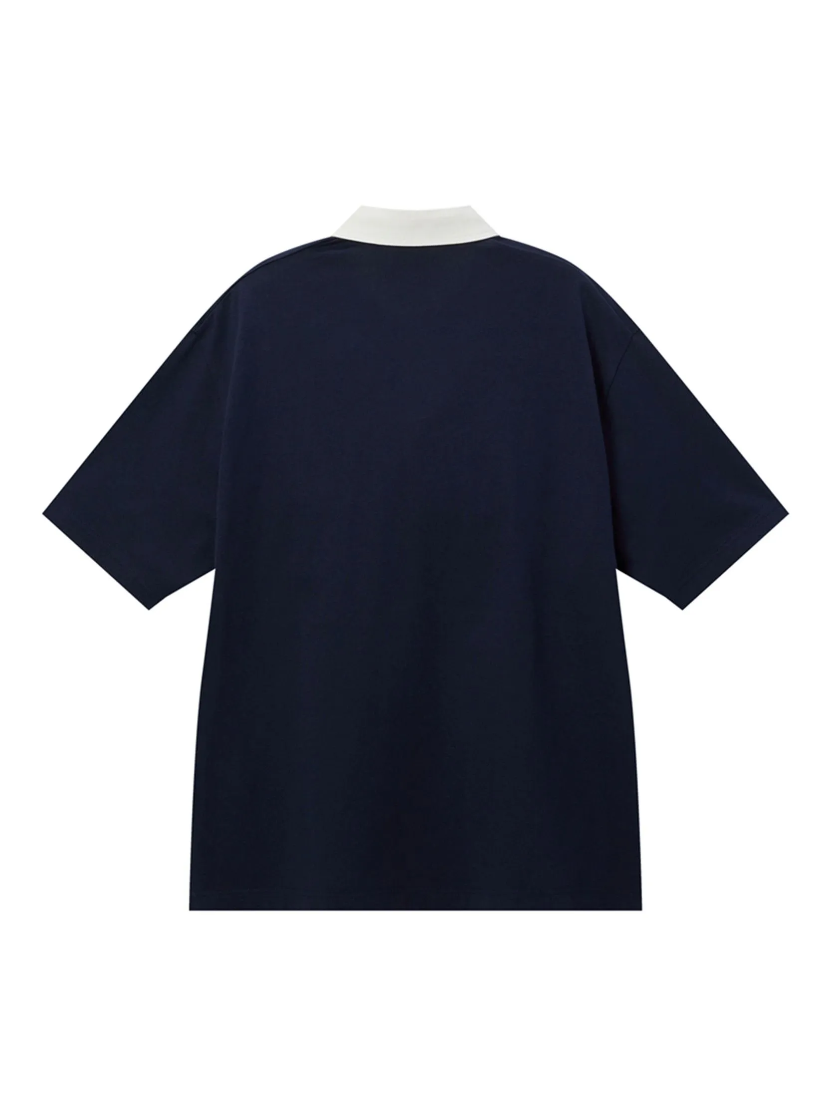 GIORDANO Men's Relax Printed Polo (Snoopy) Navy