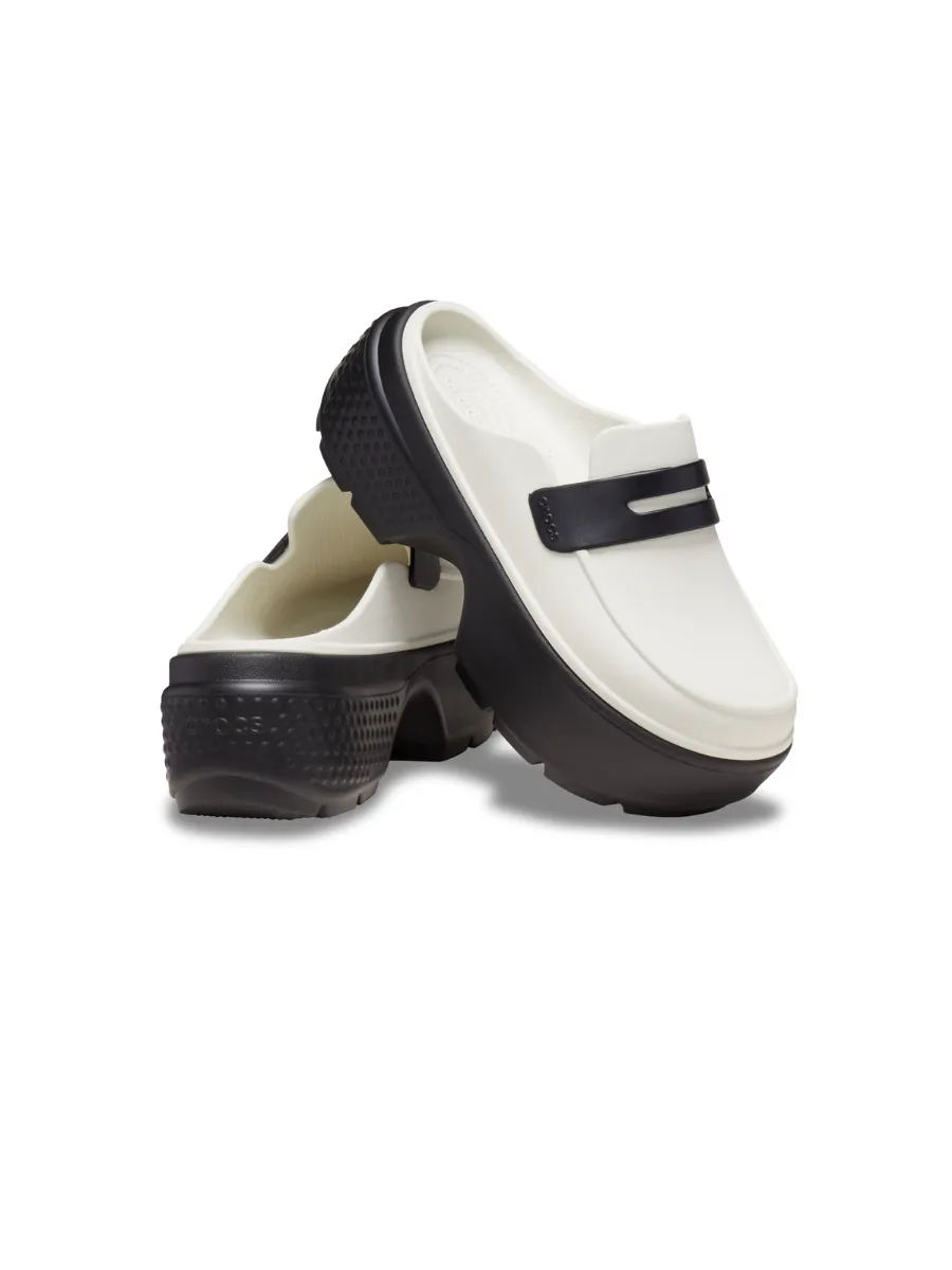 CROCS UNISEX STOMP LOAFER CLOG - LINEN BLACK