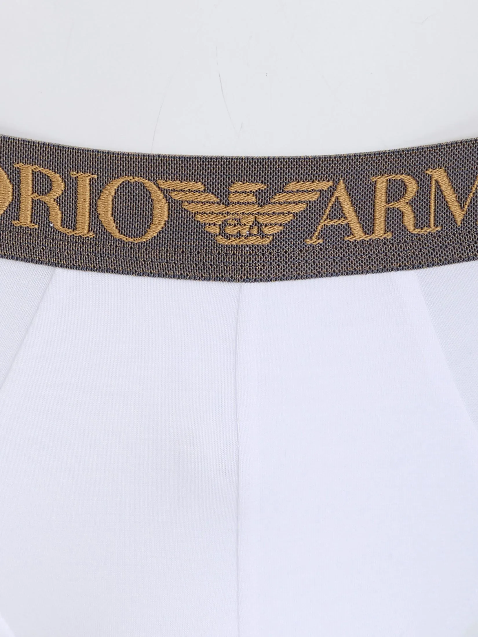 EMPORIO ARMANI Men Underwear Brief 2 Pack SS25 M0079 White / Armani Blu