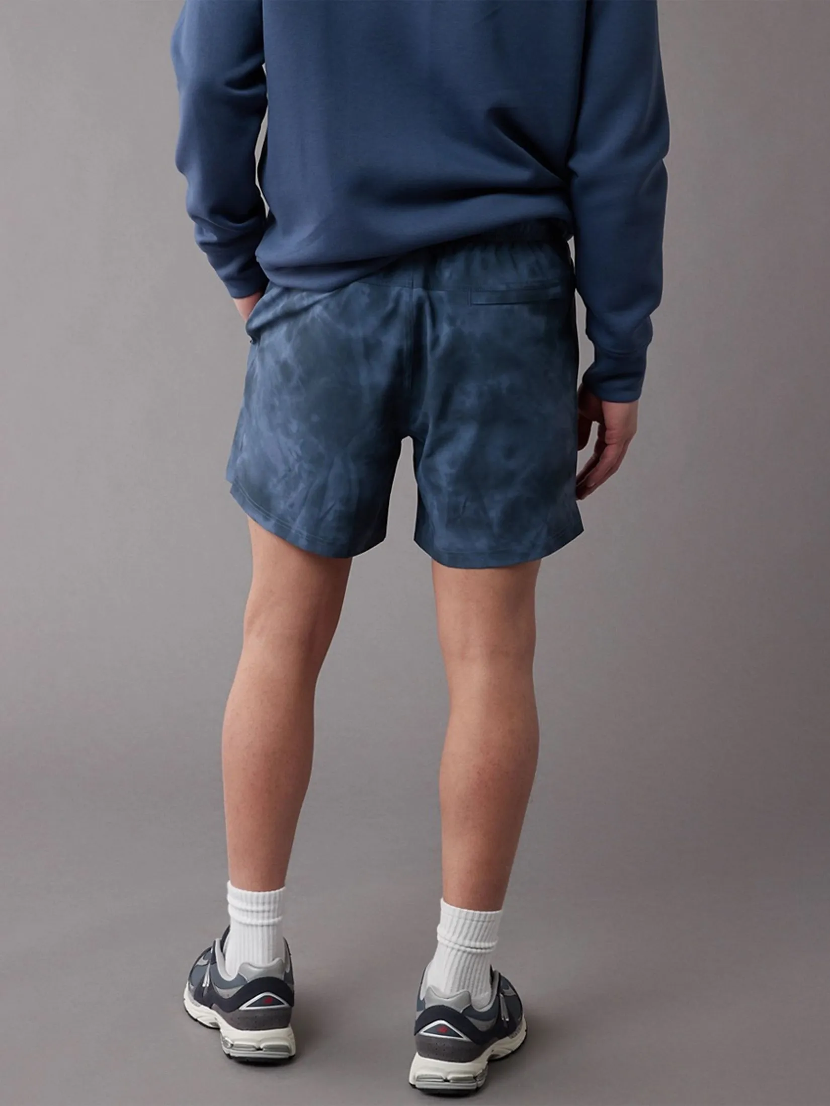 AMERICAN EAGLE MEN 7618 GAMMA PRINTED SHORT 443 ICY BLUE