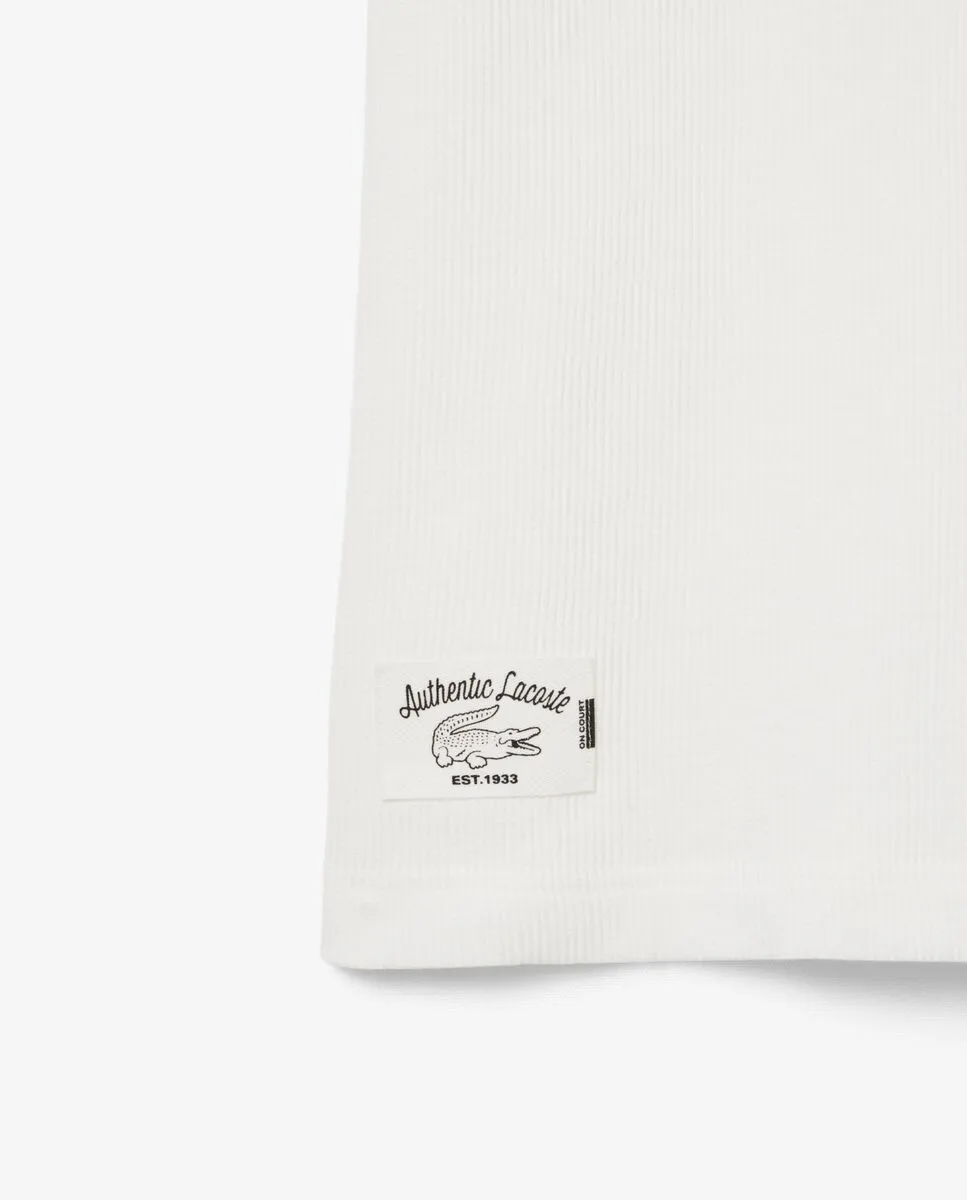 LACOSTE Regular Fit Knit Polo Shirt White