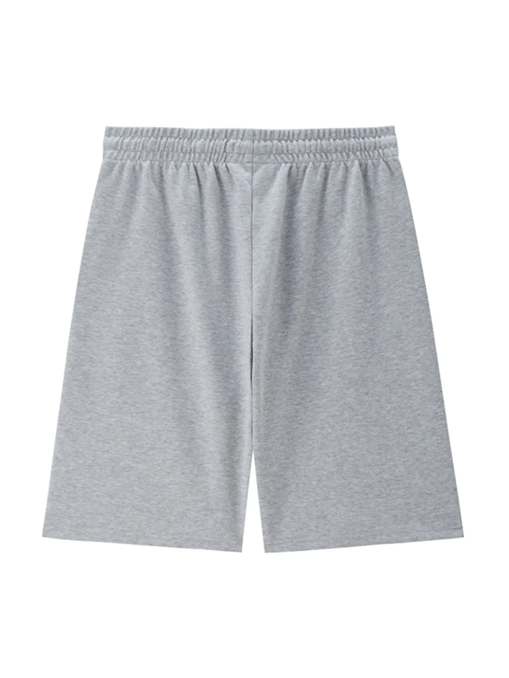 GIORDANO Men's Drawstring elastic waist shorts (Online Exclusive) Mid Heather Gray